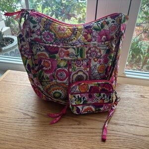 Retired Vera Bradley “Clementine” Shoulder Bag with Tech Case Wristlet